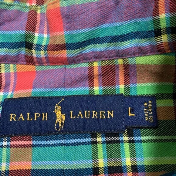 Mens NWOT Polo Ralph Lauren Plaid Color Block Button Down Casual Shirt‎ - Picture 4 of 7